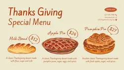 Thanksgiving Special Menu Twitter Menu