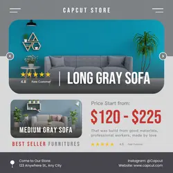 Long Sofa Furniture Instagram Feed
