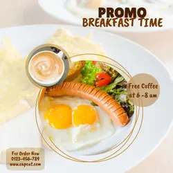 Breakfast Time Promo Instagram Post