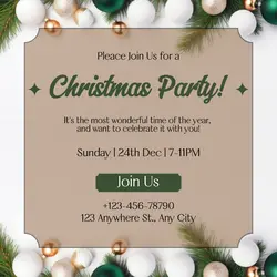 Christmas Party Invitation Instagram Post