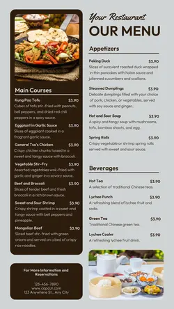 Food & Beverages Chinese Food Menu Instagram Story