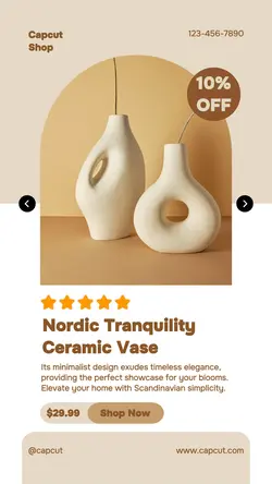 Furniture Flower Vas Promotion Instagram Story