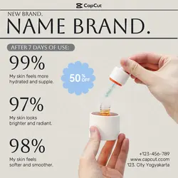 Beauty Skin care Promotion and Product display for Instagram posts.