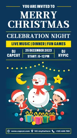 Christmas Celebration Poster Promotion TikTok Post