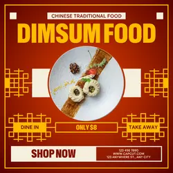 Chinese Food Dimsum Dumplings Instagram Post