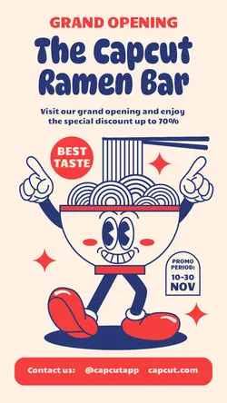 Food Ramen Noodle Promotion Instagram Story