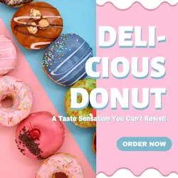 Pink donut promotion instagram sale