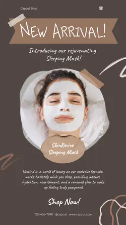 Skincare Sleeping Mask Product Display