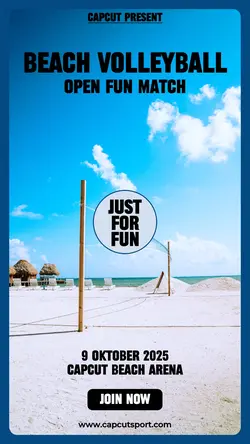 Sport Beach Volleyball Open Match Instagram Story