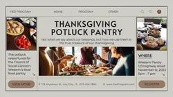 Thanksgiving Potluck Donation Promotion Twitter