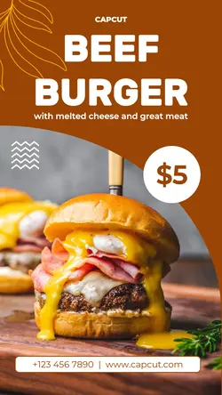 Food Burger New Menu Instagram Story