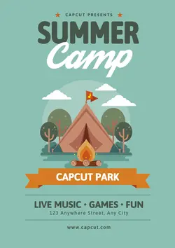 Non-Marketing: Summer Camp CapCut Park Poster