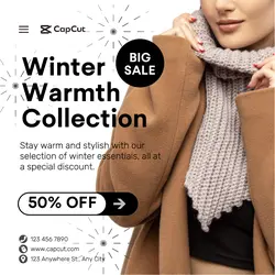 New Year's Day Fashion Black White Instagram Post 