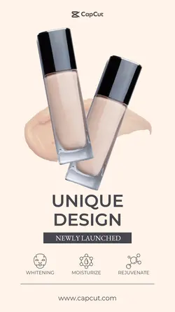 Beauty & Personal care foundation Product display minimalist