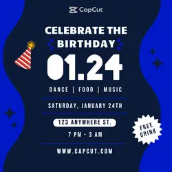 Birthday Invitation Instagram Post