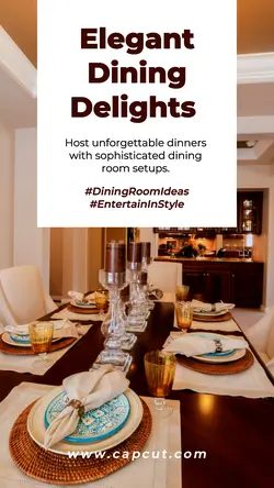 Brown Elegant Dining Room Display Instagram Story