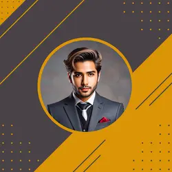 Non-marketing Instagram Profile Photo Gray and Orange Background