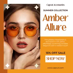 Accessories Amber Glasses Promotion Minimalist