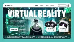 Modern UI Virtual Reality Cyber Monday Sale Promotion Website
