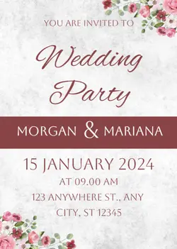 Invitation - Wedding Party