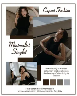 New Minimalist Singlet Fashion Promotion Instagram Post