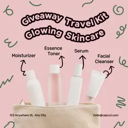 Beauty Product Giveaway Pink Minimalist