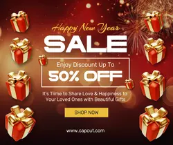 New Year Sale Promotion Facebook Post