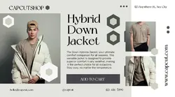 Hybrid Down Jacket Production Display Facebook Ads