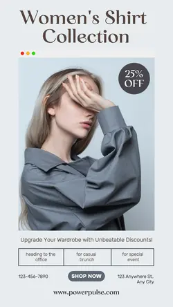 Fashion Industry Shirt Promotion Instagram Story White Minimalist
