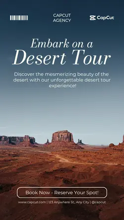 Desert Tour Travel Promotion Instagram Story