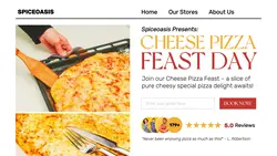 Food Cheese Pizza Promo Page