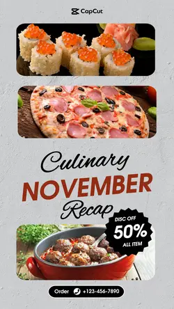 Food Aesthetic Culinary Recap Instagram Story