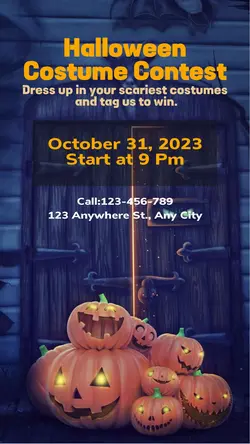 Halloween Costume Contest Instagram Story