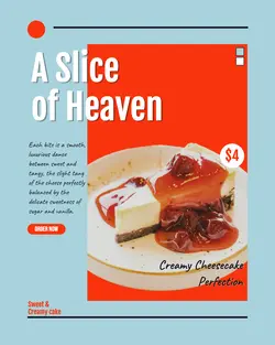 red cheesecake product display for instagram post