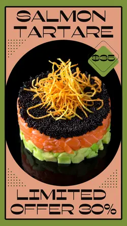 Food Salmon Tartare Instagram Story