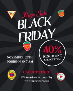 BLACK FRIDAY SALE PROMOTION INSTAGRAM PORTRAIT