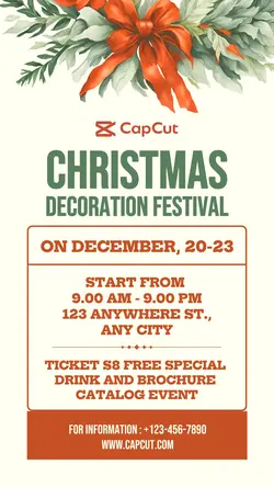 Christmas Decoration Festival Instagram Story