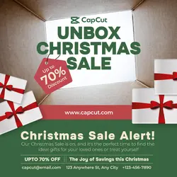 Unbox Christmas Sale 70% OFF Instagram Post