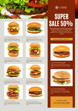 Food Promotion Sale Burger Flyer