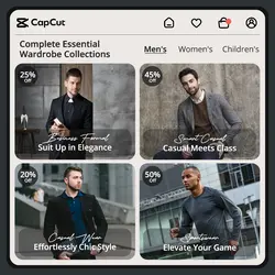 2024hot Promotional Page In-app Banner Men's Clothes