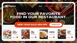 Restaurant Food New Year Sale Promotion Website
