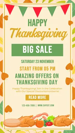 Happy Thanksgiving  Celebration Sale