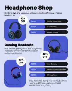 Electronics Headphone Shop Display