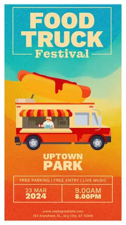 Food Truck Festival Flyer Instagram Story