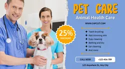 Pet care health care blue facebook ad