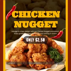 Red Yellow Nugget Promotion Instagram Post