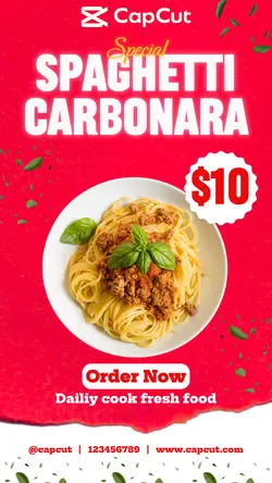 Spaghetti Carbonara Promo Instagram Story