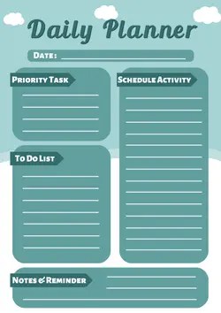 Daily Planner Template 
