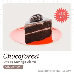 Simple Choco Cake Promotion Instagram Post