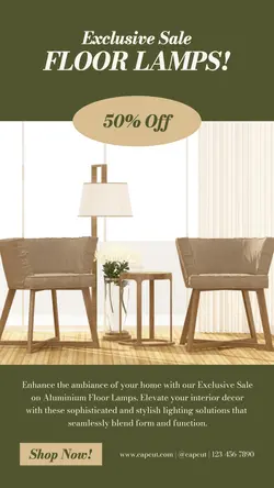 Furniture Floor Lamps Sale Instagram Story